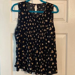 Torrid floral sleeveless shirt